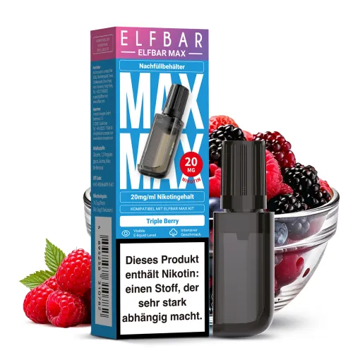 Elfbar Max Pod Triple Berry 10ml - Nachfüllbehälter