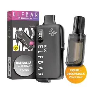 Elfbar Max Akku und Pod Liquid