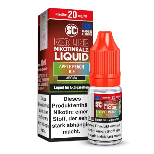 SC Liquid Red Line E-Zigarette 10ml - Apple Peach Ice - 20mg