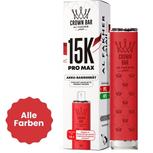 Al Fakher 15K Pro Max Basisgerät für Pod - Alle Farben