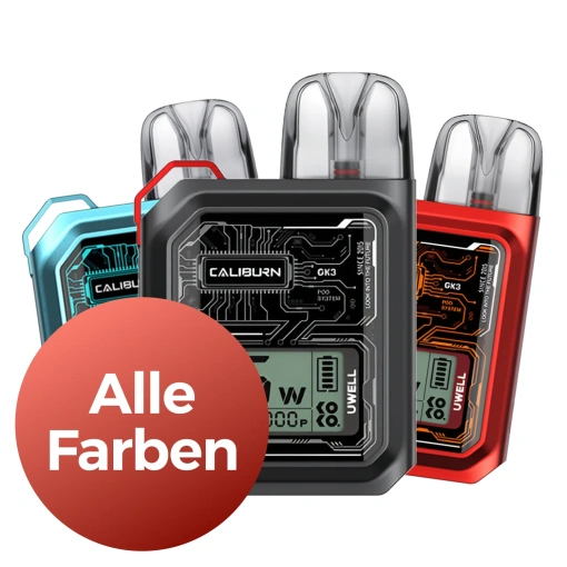 Uwell Caliburn GK3 Pod Kit - Alle Farben