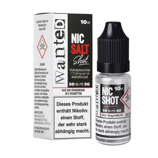 Wanted Salz Shot 10ml - Fiftyfifty (50VG/50PG) 20mg/ml