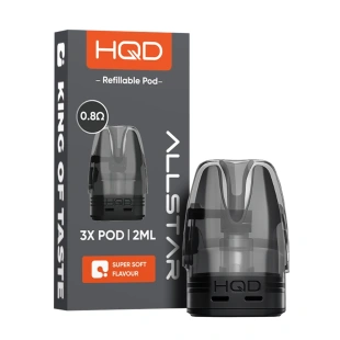 HQD Allstar Refillable Leerpod 0,8 Ohm - 3er Pack