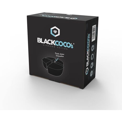 BLACKCOCO&rsquo;s - 1 KG Premium Shisha Kohle Naturkohle - Diamond Edition